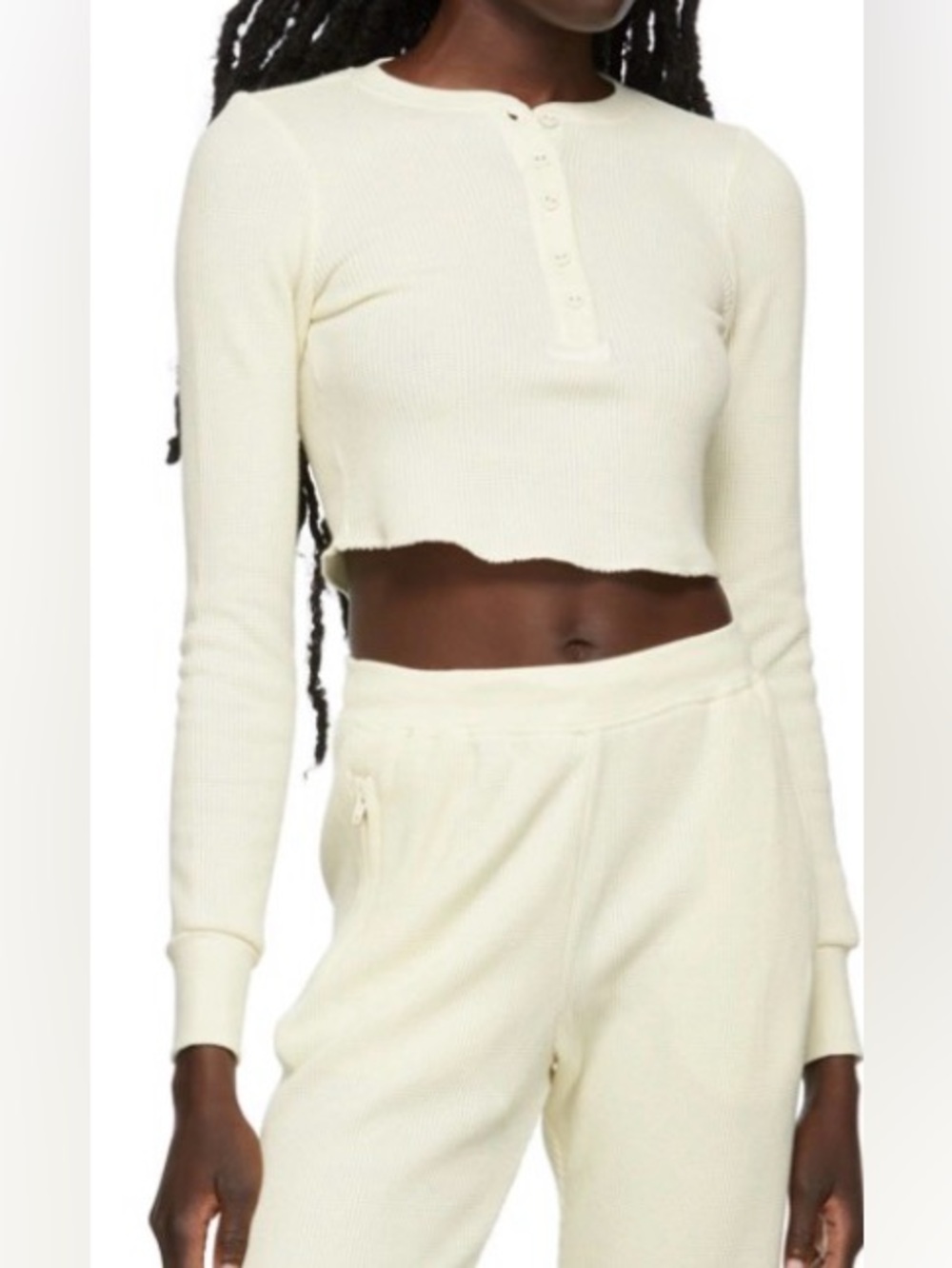 SKIMS Off-White Waffle Lounge Set